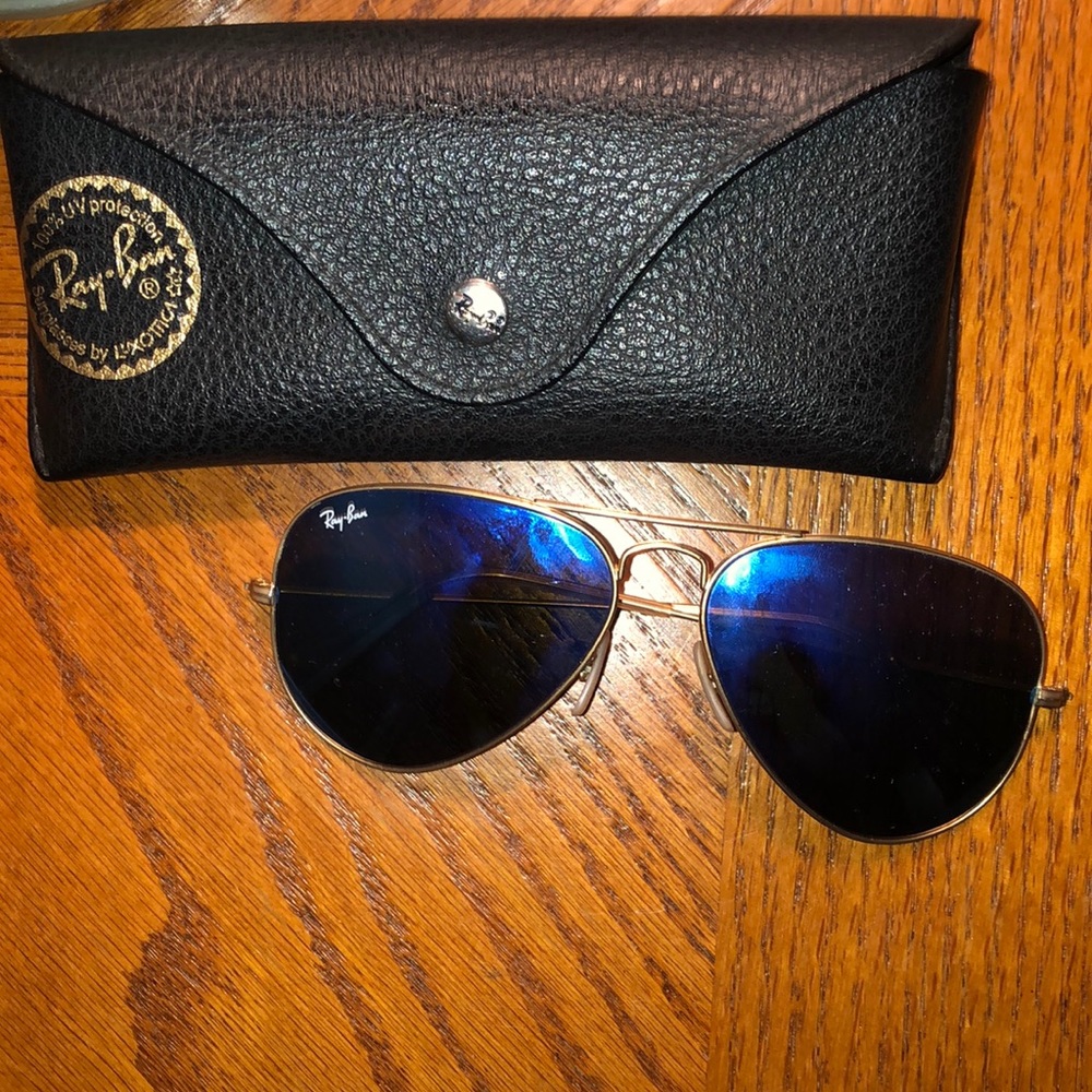 Crystal blue Ray Ban aviators
